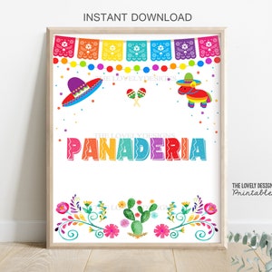 Fiesta Panaderia Sign Piñata Fiesta Birthday Sign Mexican Party Fiesta Pinata Baby Shower Sign Printable Dessert Table INSTANT DOWNLOAD