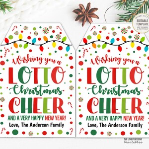 Życząc Ci świątecznego prezentu Lotto Etykiety świątecznego lotto Etykieta prezentu świątecznego loterii Etykiety doceniające pracowników Nauczyciel Przyjaciel Współpracownik