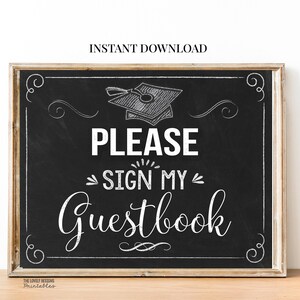 Graduation Guestbook Sign, Graduation Party Printable Sign, Graduation Decorations, Instant Download