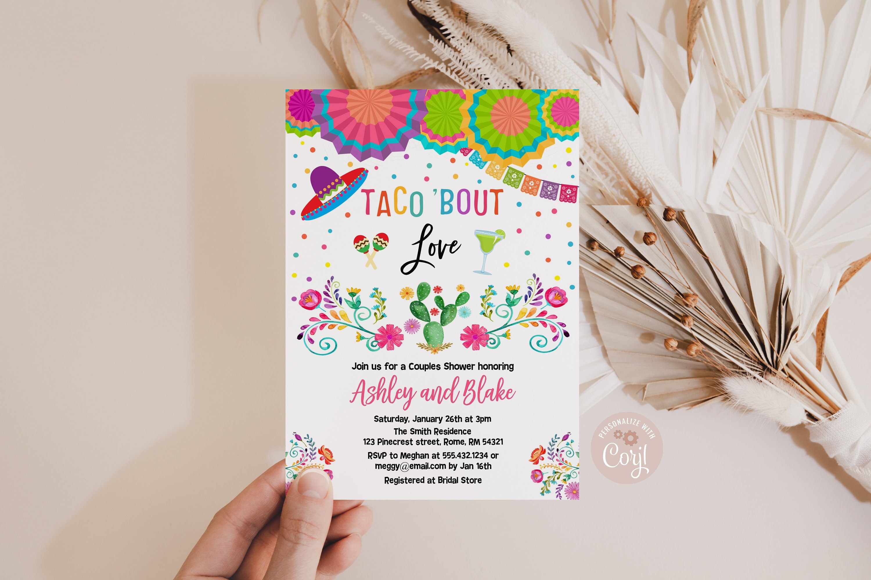 Taco Bout Love Couples Shower Invitation Editable  Bridal Shower invitation, Template, Fiesta Bridal Shower Invitation, INSTANT  DOWNLOAD