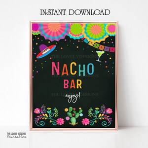 Fiesta Nacho Bar Sign: Bridal Shower Printable (Digital Download)