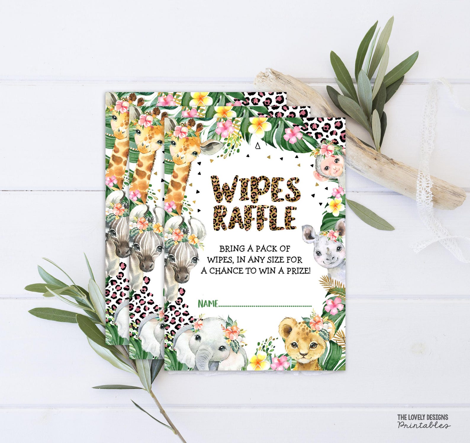 Wipe Raffle Sign Football Leopard Print Baby Wipes Raffle Sign & Tickets (digital Download) - Etsy