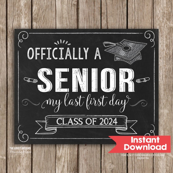 First Day of 12th Grade sign - PRINTABLE