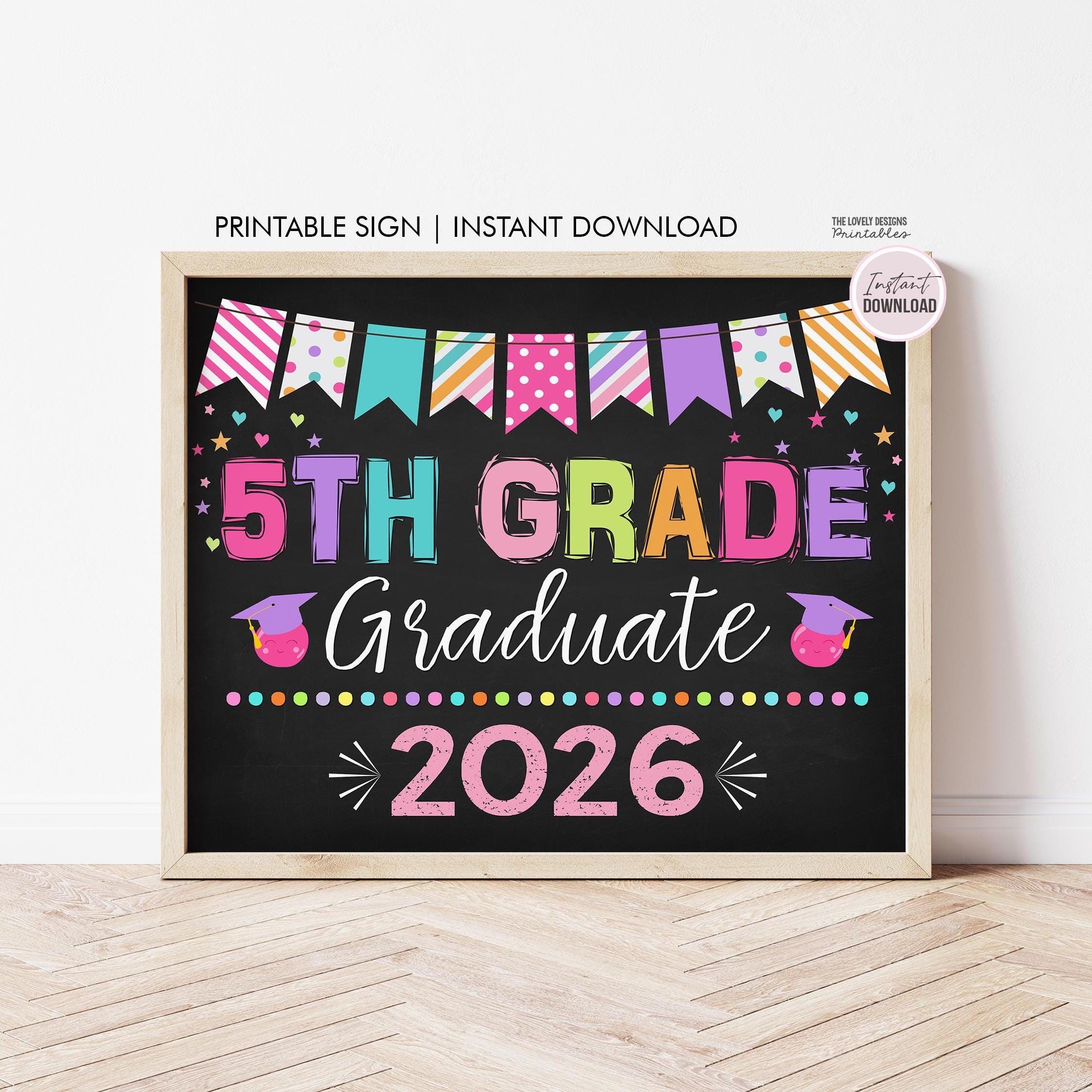 5th grade graduation cards Graduation Card Book – Plum Print main image 1
