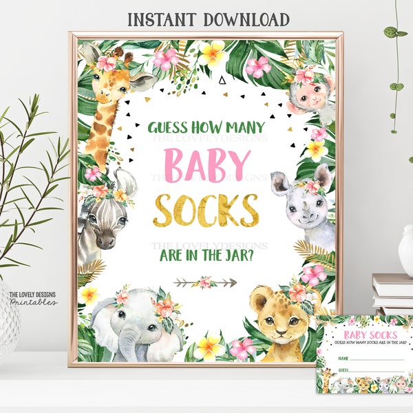 Guess How Many Socks Baby Shower Game - Etsy