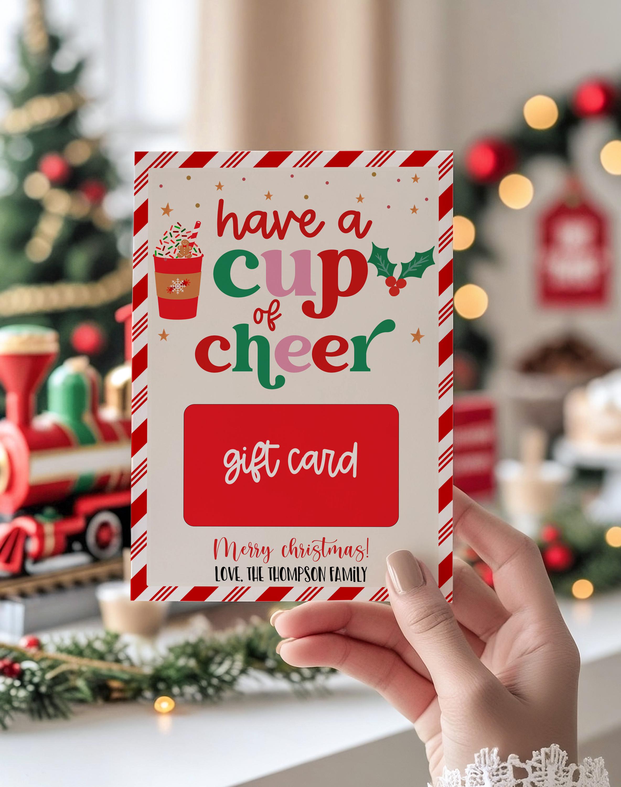 Christmas Coffee Gift Card Holder Printable, Teacher Christmas Gift ...
