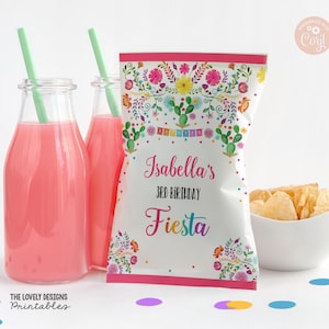 EDITABLE Fiesta Chip Bag Wrappers Fiesta Birthday Label Fiesta Mexican Cactus Favor Bags Snacks Label Cinco de Mayo PRINTABLE DOWNLOAD FTC5