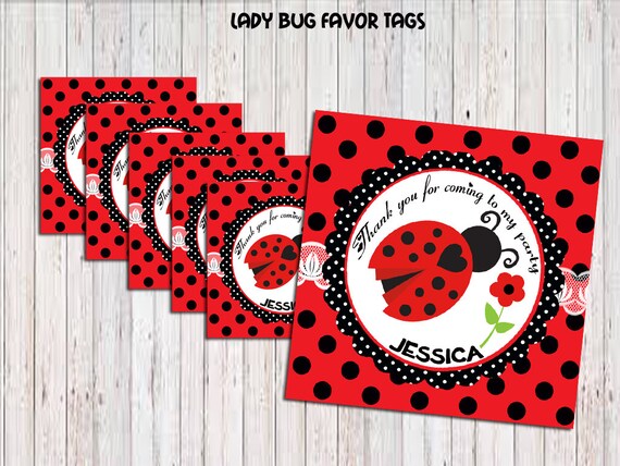 Ladybug Diy Birthday Party Decorations Ladybug Gift s Printable Ladybug Favor s Ladybug Labels Ladybug Thank You s Party Favors Games Paper Party Supplies Vadel Com