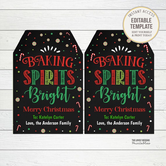 Christmas baking tags Clearance