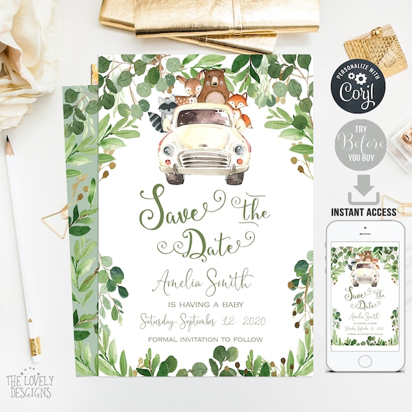 Drive by Baby Shower Invitation Etsy