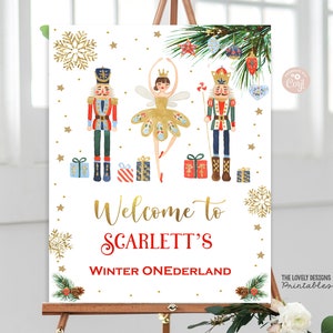 Nutcracker Welcome Sign EDITABLE Template Nutcracker Birthday Poster Sugar Plum Fairy Nutcracker Sign Christmas Party PRINTABLE DOWNLOAD