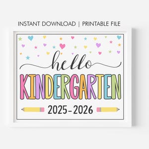 1 Tag im Kindergarten Schild: Tafel Fotorequisite (Digital Download
