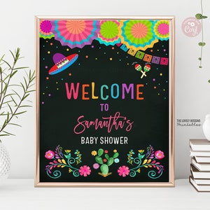 Editable Fiesta Baby Shower Welcome Sign: Mexican Theme (Digital Download)
