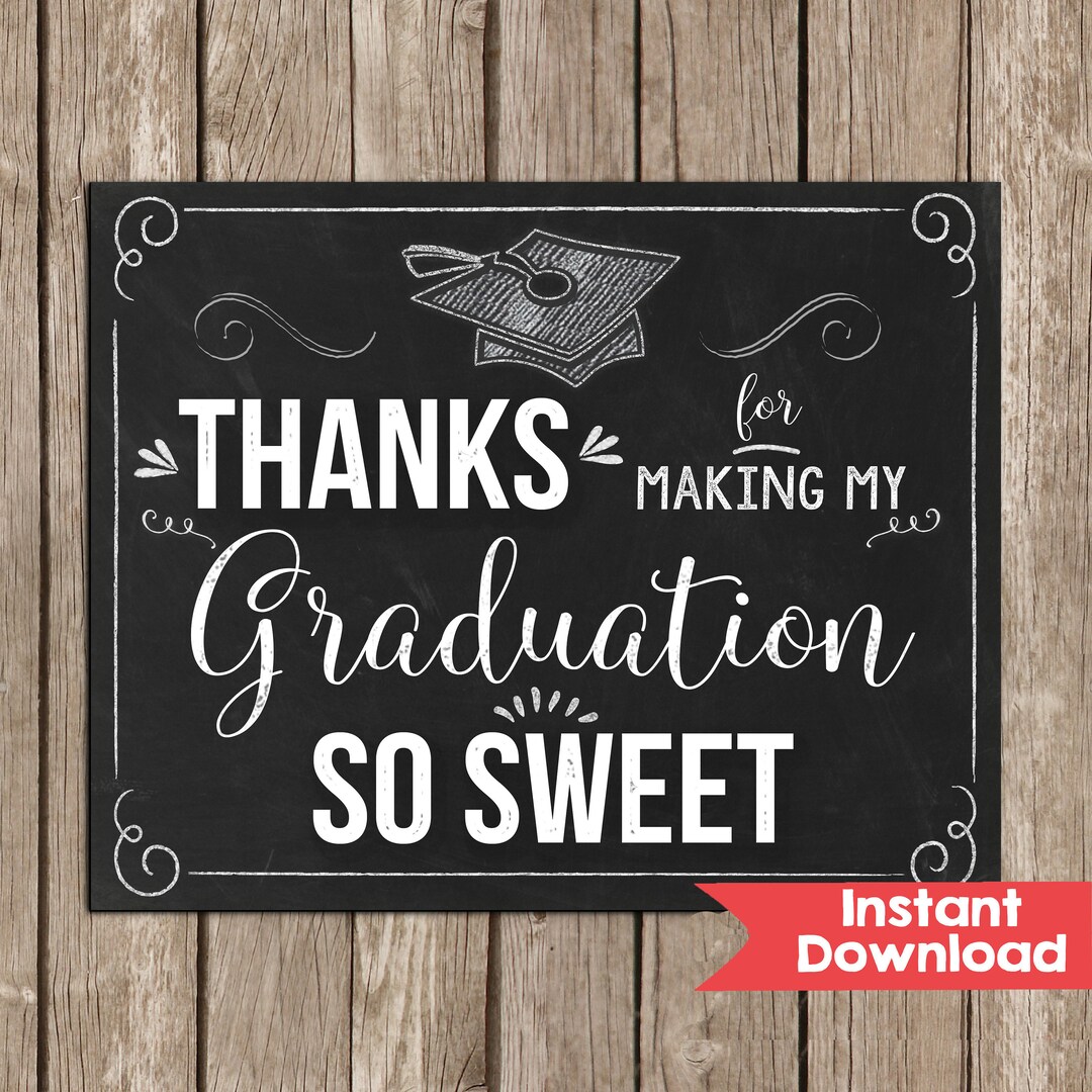 Thanks for Making My Graduation so Sweet Graduation Party - Etsy