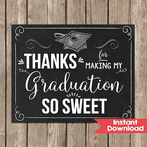 Thanks for Making My Graduation so Sweet Graduation Party - Etsy