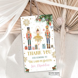 Editable Nutcracker Ballet Favor Tag: Land of Sweets (Printable Download)