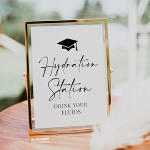 Hydration Station Drink Nurse Graduation Sign Printable LPN RN Modern Nurse Graduation Party Nurse Party Drink Table Sign Instant Download