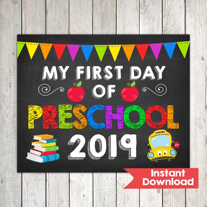 Initial Working day of Preschool Signal, My Initial working day of Preschool, Immediate Down load Image Prop, Back again toward Faculty Indication Chalkboard, Electronic Printable photo regarding First Day of Preschool Sign Printable identified as Very first Working day of Preschool Signal, My 1st working day of Preschool, Quick Obtain Image Prop, Back again in direction of Higher education Signal Chalkboard, Electronic Printable