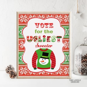 Ugly Sweater Party Ugly Sweater Party Decorations Signs Ugly Sweater ...