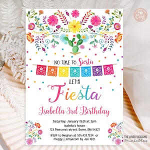 Fiesta Invitation EDITABLE Invitation Fiesta Birthday Invitation Mexican Party Invite Cinco de Mayo Digital File PRINTABLE DOWNLOAD FD2