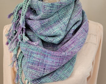 Delphine super chunky fringed cowl (silk weft)