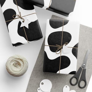 Cow Spots Gift Wrapping Paper: Chic Eco-Friendly Print