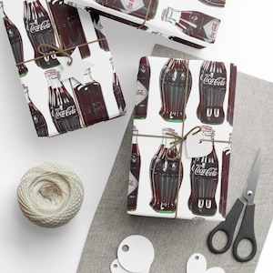 Retro Cola Soda Pop Gift Wrapping Paper: Vintage Style