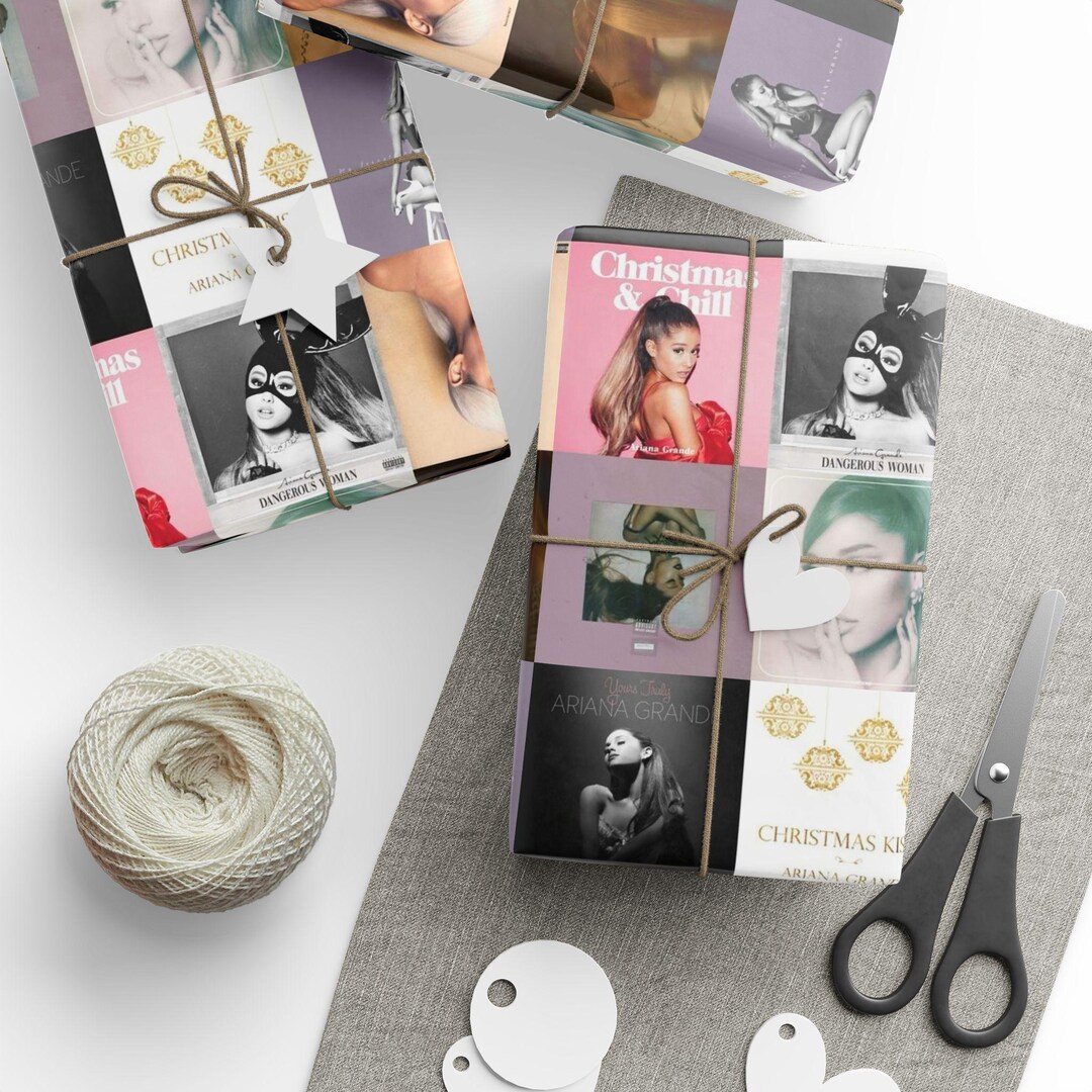 Wicked Rapping Paper Wicked Pop Star Ariana Album Covers Collage Wrapping Paper | Grande ...