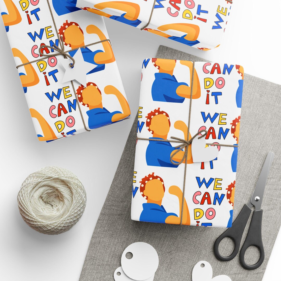 Rosie the Riveter Gift Wrapping Paper: Eco-friendly USA Design - Etsy ...