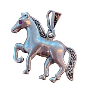 Vintage Sterling Silber Pferd Anhänger