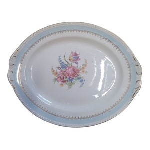 Vintage Homer Laughlin Georgian Eggshell 15&quot; Serving Tray 1944