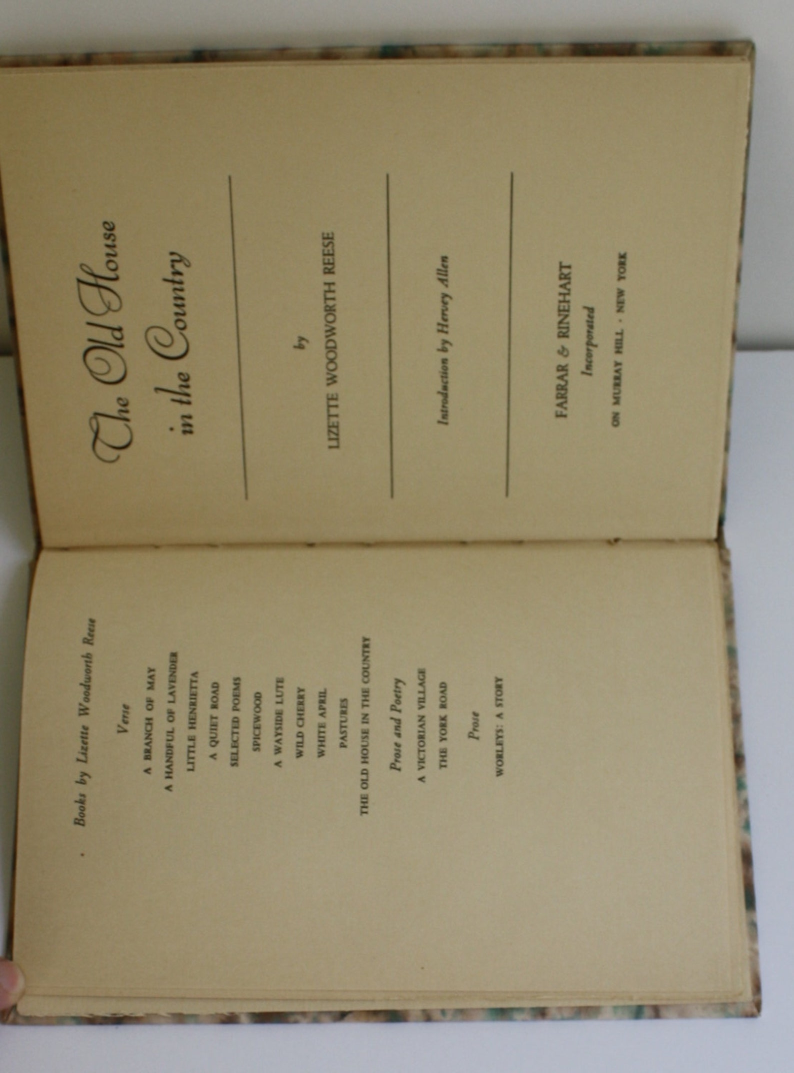 Lizette woodworth reese tears picture