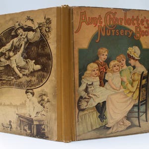 Aunt Charlotte&#39;s Nursery Book by Charlotte Mary Yonge - R. Worthington 1884 - Scarce antique children&#39;s book