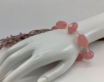 pink beaded elastic bracelet Breast Cancer awareness bracelet Birth Parents stretchy bracelet Nursing Mothers pink jewelry for her dark pink