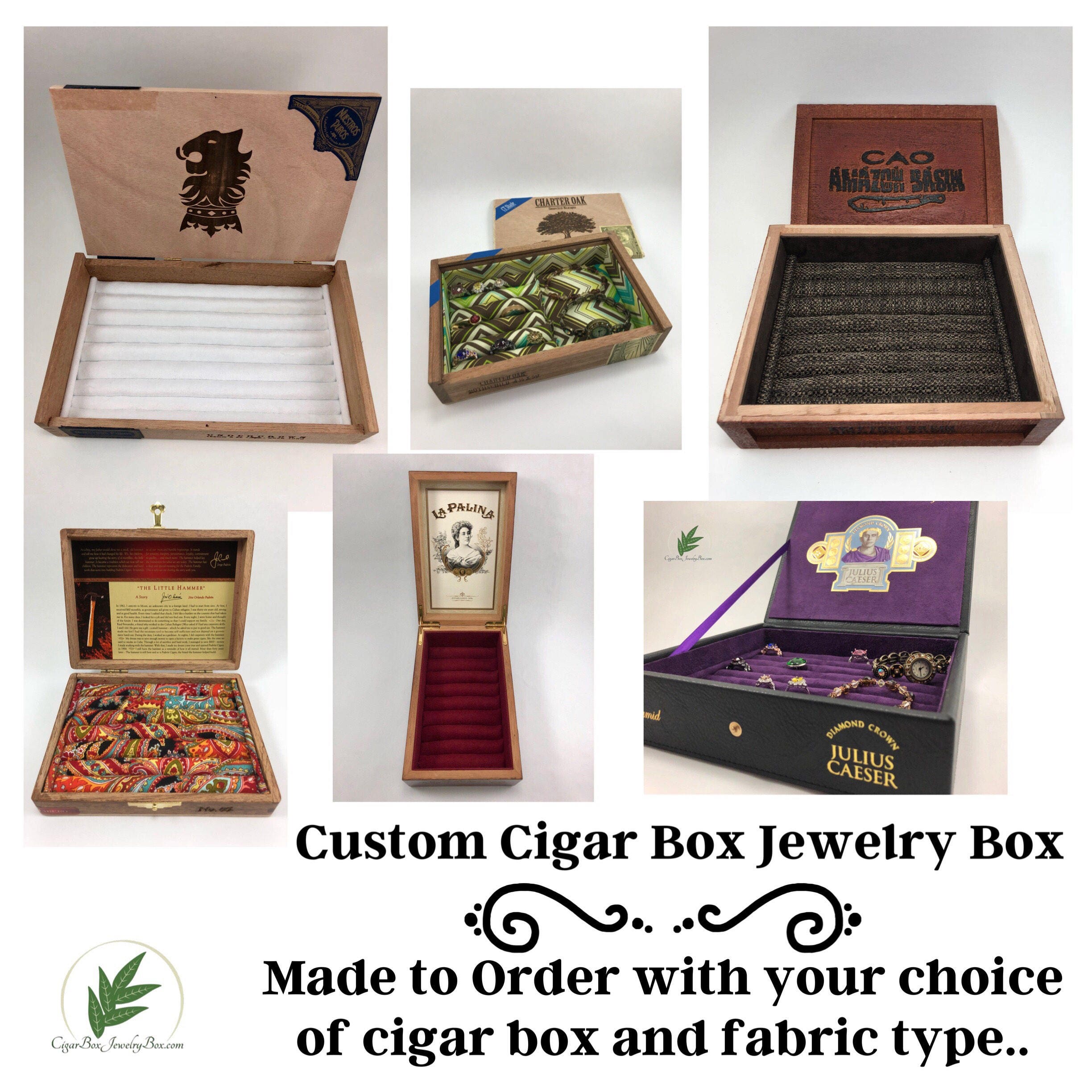 Custom Cigar Box Jewelry Box Ring Display Cufflink Box Stud Etsy