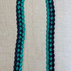 Black and green Ribbon Lei