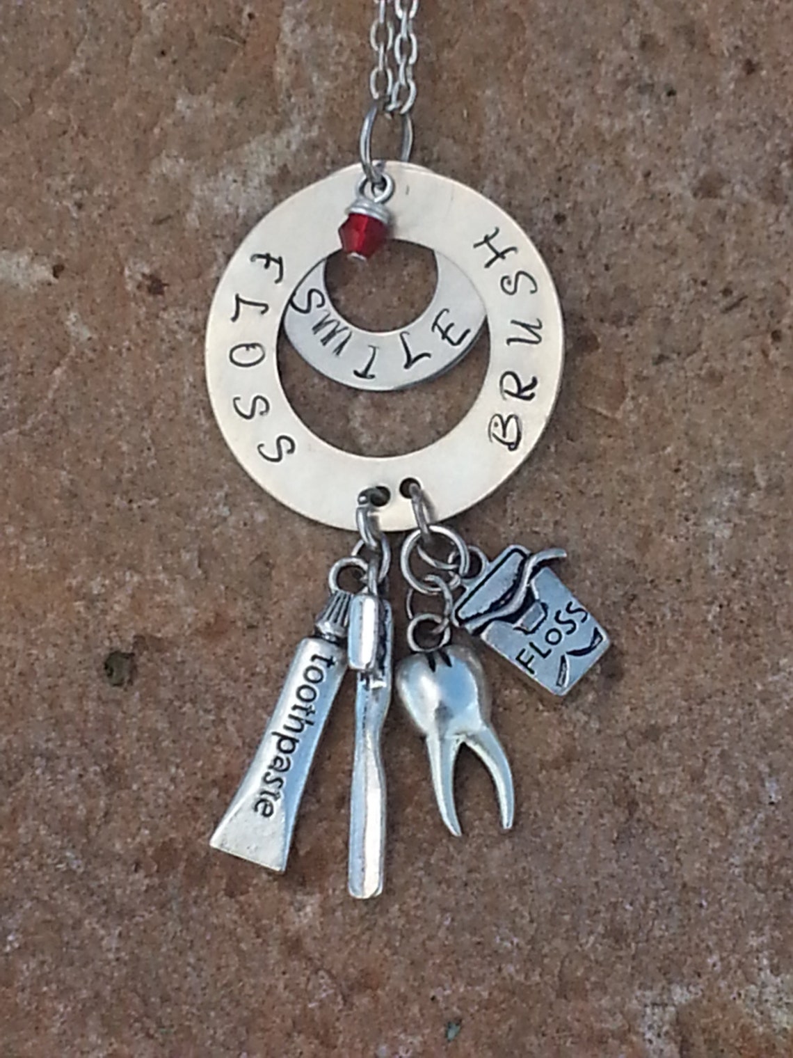 Dental Assistant or Hygienist fun Handstamped necklace Etsy