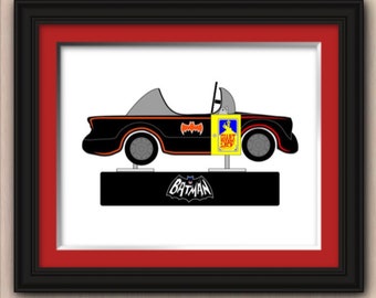 1966 Batmobile KIDDIE RIDE Artwork - Very Limited!!