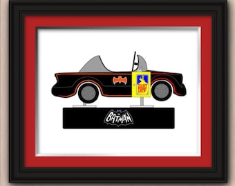 1966 Batmobile KIDDIE RIDE Artwork - Very Limited!!