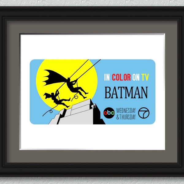 Unique 1966 Batman Fox Studios Back Lot Billboard Recreation Print - Limited Edition Fan Art for your Batman Adam West Collection!!