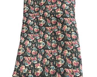 Couette fleurie pour lit simple Ralph Lauren vintage multicolore fabriquée aux États-Unis