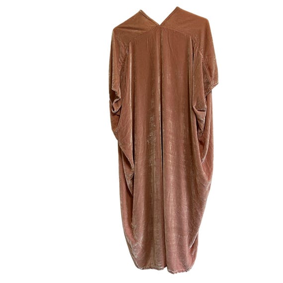 Miranda Bennett Studio Everyday Dress 1X Pink Velvet Cocoon V-Neck Excellent View 4