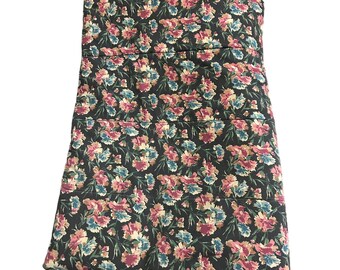 Vintage Ralph Lauren Isadora Style Floral Quilt Full Queen Black Cottagecore