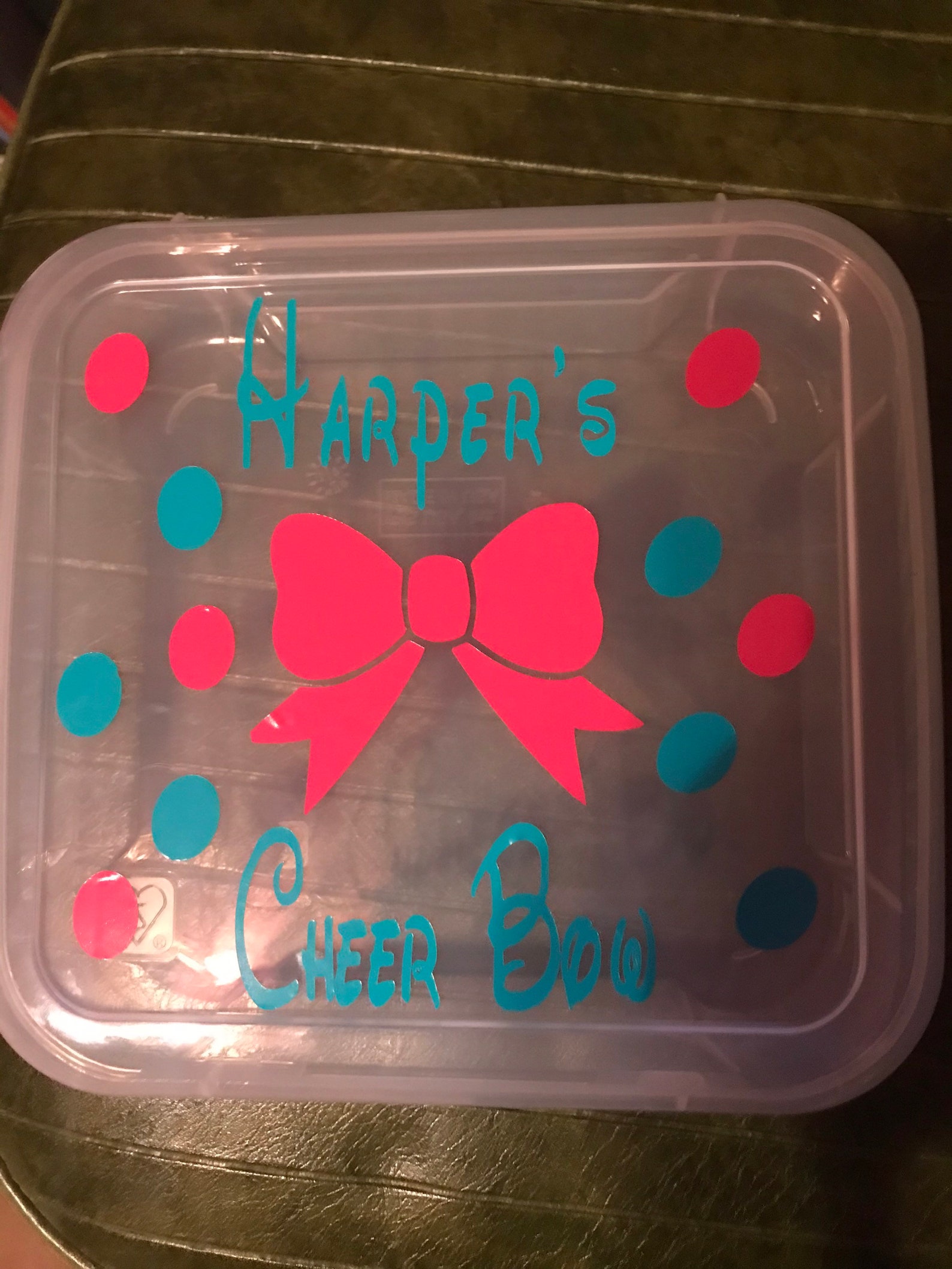Personalized Cheer Bow Box. Price Listed is per Individual Bow Etsy