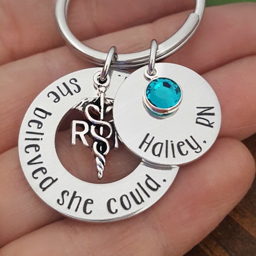 FUSTMW Nurse Gift Nurse Keychain RN Charm Nursing Graduation