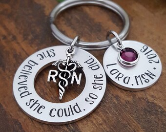 MSN Nurse Keychain | New Nurse Graduation Gift | MSN Graduation | Masters Of Science | Nursing Graduate | MSN Nurse Gift | Gift For Nurses