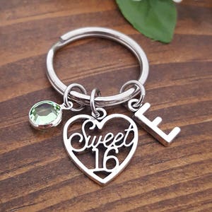 Personalized Sweet 16 Keychain | Sweet 16 Keychain | Sweet Sixteen Birthday Gift | Sweet 16 Gifts | Gift For Daughter | Sweet 16 Birthday