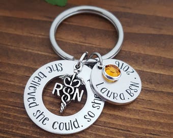 BSN Gift For Nurse | BSN keychain | BSN Nurse | Nurse Graduation Gift | Nursing Student | Nurse Graduation | Personalized Nurse Gifts | bsn