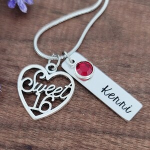 Personalized Sweet Sixteen Necklace Sweet 16 Gift - Etsy