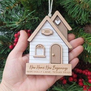 Our First Home Christmas Ornament | Agent Closing Gift For Seller | New Home Gift | Cute House Ornament